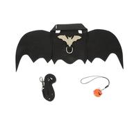Zerodeko Halloween Black Felt Cloth Rabbit Harness with Bat Wings, Comfortable and Wearable Design for Bunny Cosplay and Holiday Dress