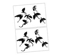Zerodeko Halloween Dinosaur Model Stickers 3D Dinosaur Wall Decals PVC Sticker Set Party Decorations Safe Tasteless DIY Wings