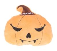 Zerodeko Halloween Themed Pumpkin Plush Cat for Teething and Grinding Teeth, Orange Soft Stuffed for Cats Suitable for Independent Play