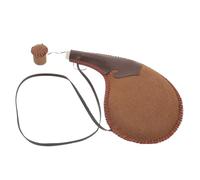 Zerodeko Handcrafted Ancient Leather Water Bag Stylish Wine Carrier for Hiking Historical Camping Cultural Artifacts