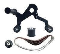 Zerodeko Handheld Belt Sander Polishing Attachment Kit for Metal Working, Portable Mini Belt Grinder with M10 Handle for Rust Removal and Surface Polishing in Workshop Use