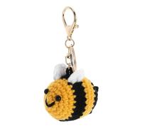Zerodeko Handmade Crochet Bee Keychain Cute Bee Pendant Charm for Keys Bag Car Accessory Unique Knitted Honeybee Gift