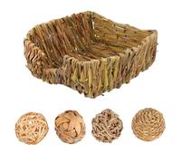 Zerodeko Handmade Foldable Nest for Small Animals and Little Mice, Natural and Safe Rabbit Cushion, Sleeping Nest and Decorative Hideout for Home
