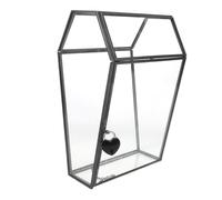Zerodeko Handmade Glass Coffin Jewelry Box Transparent Goth Keepsake Display Case for Halloween Sturdy Mini Coffin Casket with Lid for Trinkets Collectibles and Home Decor