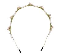 Zerodeko Handmade Sweet Pearl Flower Headband for Bridal Hair Accessory Wedding Headpiece Bridesmaids Party Hairband Women Elegant Headwear for Special Occasions
