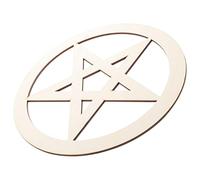 Zerodeko Hanging Wooden Pentacle Wall Sign Five-Pointed Star Decor for Sacred Altar Natural Home Decoration for Rituals and Spiritual Ceremonies Unique Desktop Ornament