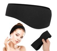 Zerodeko Headband Waterproof and Band Adults Adjustable for Neoprene Swim Swimming Ears Protection, Black the Water for Traveling Pool Activities