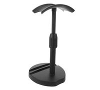 Zerodeko Headphone Stand Dual Slot Design Plastic, Black with Phone Holder, Headset Holder for Headphones and Phone, for Workspaces and Study Tables, for Students and Travelers