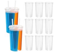 Zerodeko Heart Double Drink 20pcs Disposable Plastic Cup Heart Love Shaped Double Thicken Cup Couple Sharing Drinking Cup Bubble Tea Cup Smoothie Coffee Mug for Valentines Day Home Party