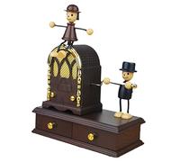 Zerodeko Heart Shaped Music Box Decorative Wind up Music Box for Home Romantic Couple Puppet