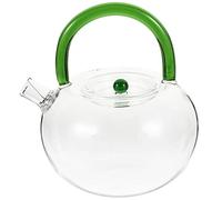 Zerodeko Heat Resistant Glass Teapot with Removable Lid and Handle Stovetop Compatible Small Kettle for Loose Tea Flower Tea Coffee Herbal Infusions for Relaxation and Stress Relief