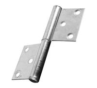 Zerodeko Heavy Duty 5-Inch Weld-On Fireproof Security Door Hinges, Thickened Iron Lift-Off Detachable Flag-Type Barrel Hinge Pair for Garage and Screen Doors