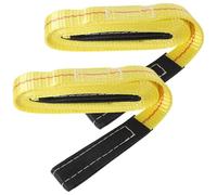 Zerodeko Heavy Duty Flat Lifting Straps 2.5cm X 3 Meters, 2pcs Wear-resistant Web Sling with Dual Hooks for Furniture Moving and Vehicle Towing