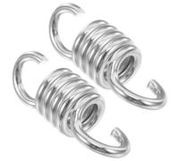 Zerodeko Heavy Duty Swing Springs Silver Spring Steel Material 2pcs with Smooth Swinging Experience and Impact Pressure Absorption for Hammock Chair and Porch Swing for Outdoor Setups