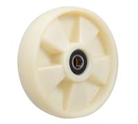 Zerodeko Heavy Duty Swivel Casters Nylon Wheel Caster for Pallet Jack 200x50mm Axle 47mm Ball Bearings Front Load Roller