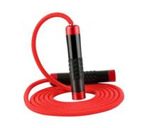 Zerodeko Heavy Duty Weighted Skipping Rope with Bearings for Gym Fitness Training Non-slip Handles Red Cotton Rope for Men Women Workout and Fat Loss