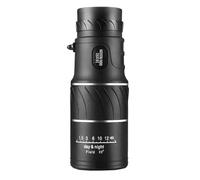 Zerodeko High-magnification Single-tube Monocular Telescope 16x52mm with Humanized Design and Bright View for Climbing and Outdoor Activities in Black Plastic