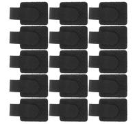 Zerodeko Hook and Loop Cable Organizer Clips 30pcs, Reusable Self-Adhesive Cord Organizers with Extra Strong Grip, Nylon Polyester Black for Office Home Desk Cable Storage