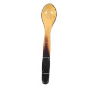Zerodeko Horn Spoon with Bamboo Handle, Decorative and Wear Resistant Small Spoon for Coffee and Dessert Shops, for Serving and Mixing in Restaurants