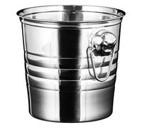 Zerodeko Ice Bucket that Doesn't Tip Over Easily Stainless Steel 3l Capacity with Double Handle Structure Silver Bar Ice Bucket for Hotel and Bar Use