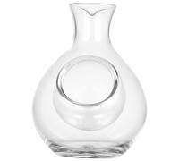 Zerodeko Ice Jug Sake Japanese Cold Sake Glass Decanter Bottle Wine Decanter Chiller with Ice Pocket 300ml Cold Chilled Server Glass Red Wine Decanter Carafes Cocktail Glasses