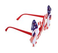 Zerodeko Independence Day Party Glasses Non Woven Fabric Patriotic American Eyeglasses Frame Lightweight Decorative Props for Adults July Celebration
