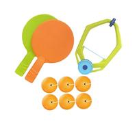 Zerodeko Indoor Hanging Table Tennis Trainer for Portable Table Tennis Exerciser with Balls and Paddles Secure Ceiling-mounted Sports for Play and Eye-hand Coordination Development