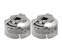 Zerodeko Industrial Sewing Machine Bobbin Case Replacement in Silver Colour 2pcs Made of Sturdy Steel Prevents Tangling for Old Or Broken Bobbin Case Suitable for Professional Sewing