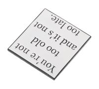 Zerodeko Inspirational Metal Badge Brooch You Re Not Too Old Motivational Pin for Backpacks Hats Clothing for Parties and Celebrations