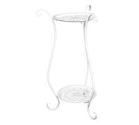 Zerodeko Iron Bird Bath Stand 23.6 Inch Tall round 2 Tier Metal Holder for Garden and Patio, Weather Resistant and Easy Maintenance Outdoor Bird Bath Bowl Stand