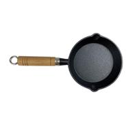 Zerodeko Iron Cooking Pan Mini Frying Pan 13cm Round Skillet Black for Backpacker Camping Breakfast