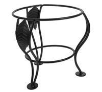 Zerodeko Iron Crystal Sphere Stand for Globes and Spheres with Firmly Fixed Display and Tipping Prevention, Black round Metal Pedestal Suitable for Bedroom and Study Room Decor