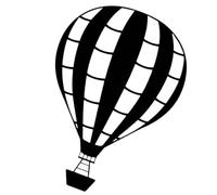 Zerodeko Iron Hot Air Balloon Wall Hanging Decoration with Realistic Appearance and Modern Minimalist Style, Black Iron Wall Decor Sculpture Suitable for Bedroom and Dining Room