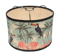 Zerodeko Japanese Style Bamboo Lamp Shade E27 with Fine Workmanship and Iron Frame, Creative Green Decorative Lampshade for Household Chandelier and Table Lamps