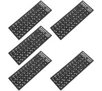 Zerodeko Keyboard for Letter Stickers 5 Sheets Russian Language Paper Material Anti-Slip Versatile Stickers Laptop and Computer