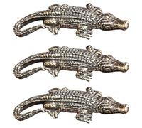 Zerodeko Keychain Pendants DIY Brass Lightweight Crocodile 3pcs Portable Small Hanging Decor for Bag Accessories and Desktop Craft Decoration