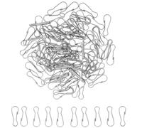 Zerodeko Keychain Spring Hooks 100Pcs Stainless Steel Metal Snap Buckle Clips for Flags and Woodworking Sturdy Miniature Lanyard Clip