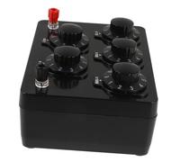 Zerodeko Laboratory Resistance Box Ohm Adjustable Physical Instrument for Physics Experiments Lightweight Portable Design for Educational Use and Resistance Value Adjustment