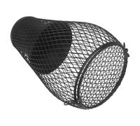 Zerodeko Lamp Protector for Parrot Cage E27 Iron Black | Heating Lamp Cover, Practical Reusable Design, Glass Tank and Box Use, Easy Bulb Replacement