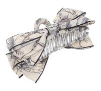 Zerodeko Large Bow Hair Clip Claw Barrette for Women and Teen, Ponytail Clip Accessory for Fine Thin Hair, Natural Style Hairpin for Daily and Party Use