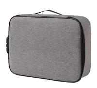 Zerodeko Large Capacity Document Storage Bag 3 Layers with Combination Lock Oxford Cloth Security Organizer for Travel and Home