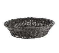 Zerodeko Large Capacity round Wicker Basket for Storing Bread and Organizing Snacks with Elegant Appearance, Imitation Rattan Pp Material in Coffee Colour, for Home and Restaurant Use