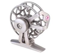 Zerodeko Large Line Capacity Metal Fly Fishing Reel for Fisher | Alloy Build, Silver Finish, Portable Design, Super Smooth Operation, Comfortable Feel, for Fishing and Fly Fishing