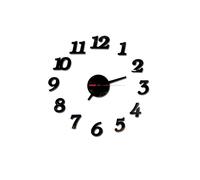 Zerodeko Large Silent Wall Clock Arabic Numbers Adhesive Modern Art Wall Clock Acrylic Sticker for Living Office