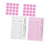 Zerodeko Lash Extension Tool with Acrylic Lash Tile and Flower-Shaped Glue Cups Dual-Function Eyelash Stand Holder for Precise Hair Picking and Glue Dropping for Salon and Home Use