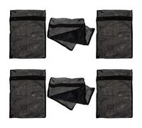 Zerodeko Laundry Bags Mesh Structure Prevents Stretching Black 6pcs Polyester Mesh for Clothes and Bra with Zip Closure Suitable for Washer and Camping Use