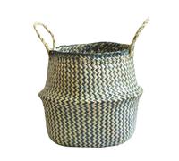 Zerodeko Laundry Basket with Portable Design Seaweed Weaving Foldable Large Capacity for Bedroom and Walk-in Closet Storage of Blankets and Snacks