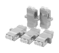Zerodeko Lc Fiber Adapter 5Pcs Plastic Minimal Signal Loss Network Efficiency Data Centers Grey Fiber Cable Connector for Networking Applications