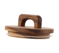 Zerodeko Leakproof Wooden Jar Lid with Silicone Seal Multipurpose Round Storage Canister Cover Reusable Wood Lid with Handle for Wide Mouth Kitchen Jars Easy to Clean and Interchangeable