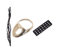Zerodeko Leather Brass Gold with Spacer Polished Ring, Archery Finger | Wear-resistant Thumb Guard, Single Piece Set with Cord, Ergonomic Fit for Traditional Archery Use